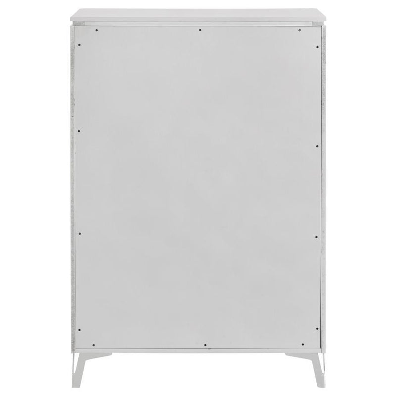 Cassia - 5-Drawer Bedroom Chest Of Drawers - White High Gloss