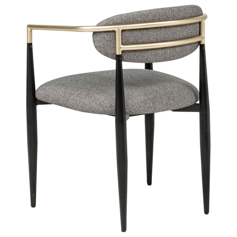 Alexis Fabric Upholstered Dining Arm Chair Grey (Set of 2)