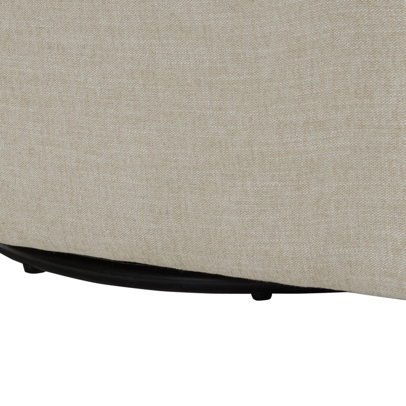 Tolland - Swivel Accent Chair With Antique Brass Nailhead Trim - Beige