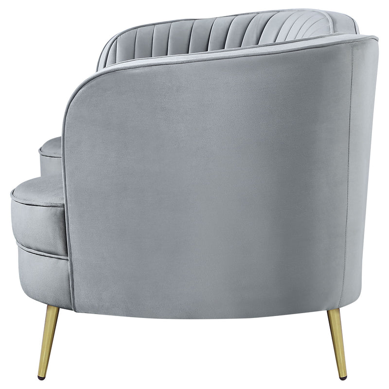Reigha - Loveseat With Channel Tufted - Gray