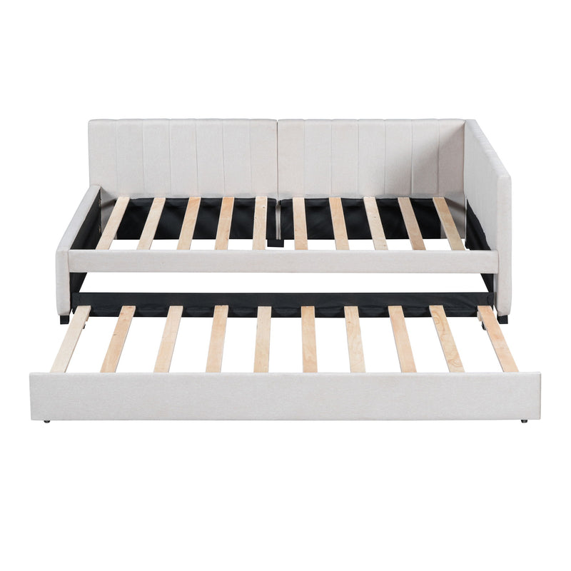 Upholstered Daybed, Sofa Bed Frame, No Box Spring Needed