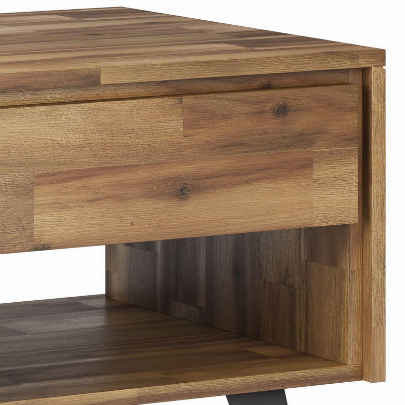 Lowry - End Table - Distressed Golden Wheat