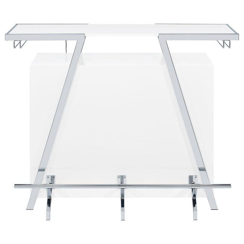 Araceli Freestanding LED Home Bar Cabinet White High Gloss