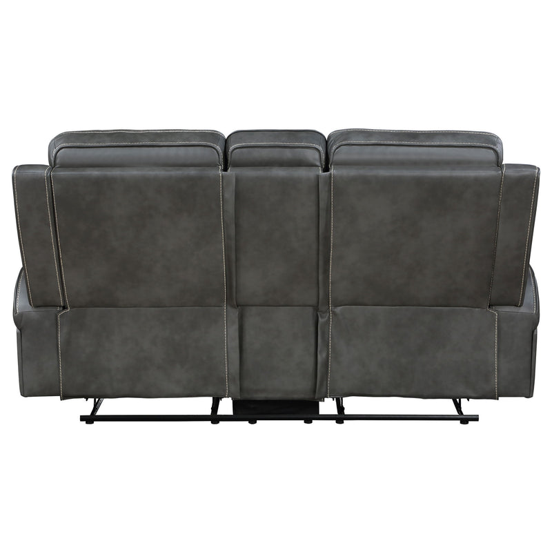 Forrest - Motion Reclining Loveseat With Console - Gray