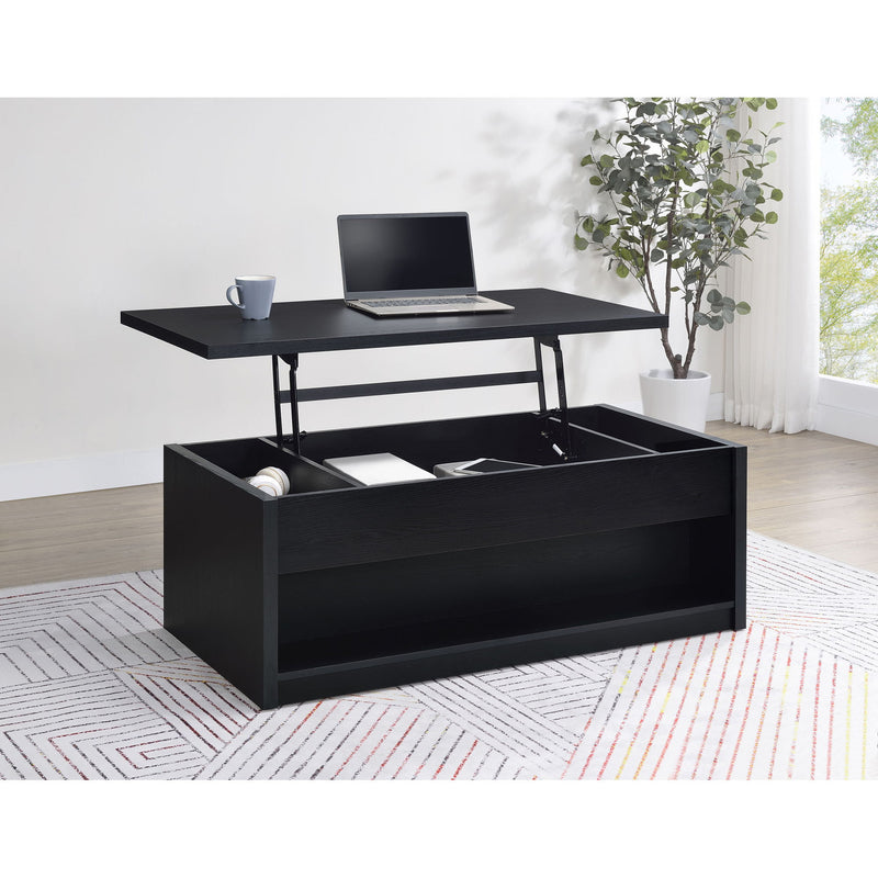 Canyon - Lift Top Table With Dual Drawers Storage Solution - Black