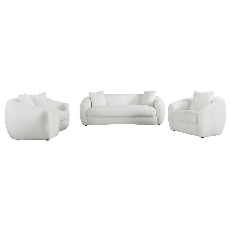 Isabella - Faux Sheepskin Upholstered Sofa Set