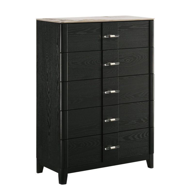 Opel - 5 Drawer Chest - Black