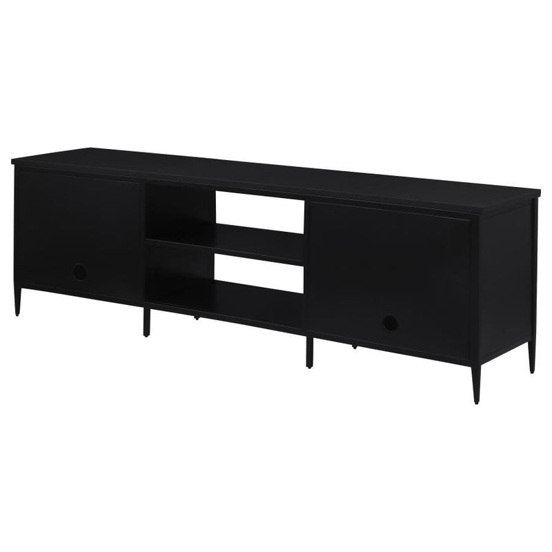 Amherst - 70" 2-Door Metal TV Stand Media Console - Black