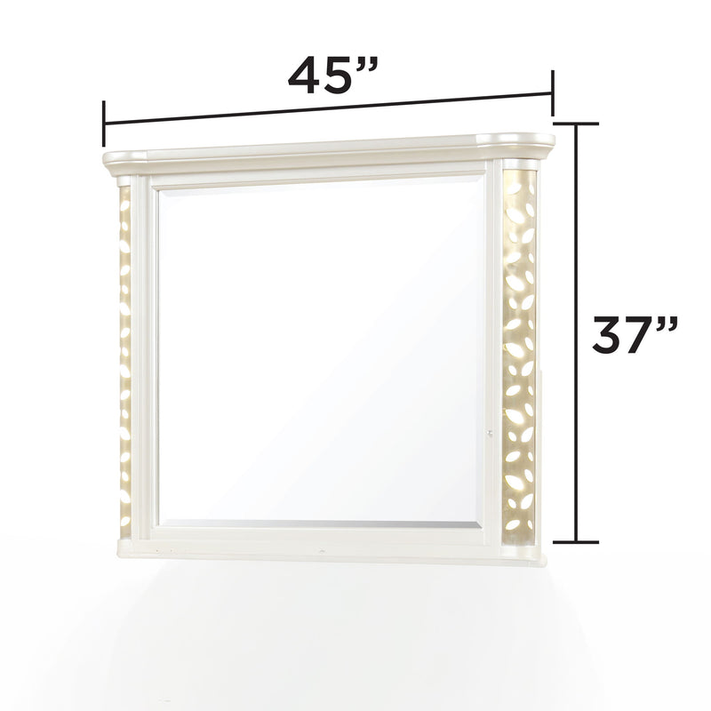 Cinderella - Bedroom Mirror With LED Frame Lighting (Dresser Not Included) - Beige