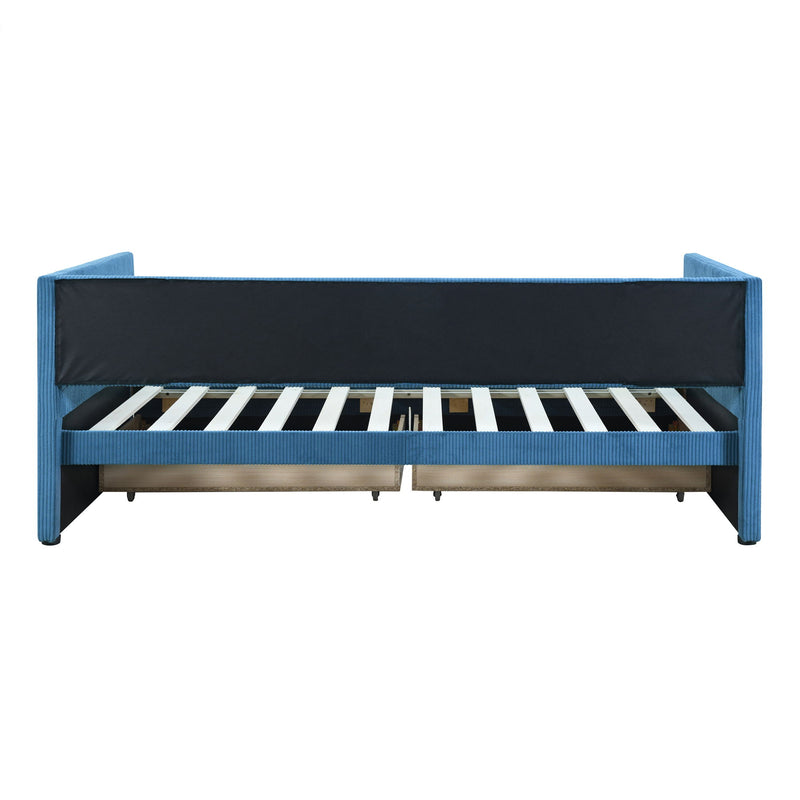 Daybed With Two Drawers And Wood Slat