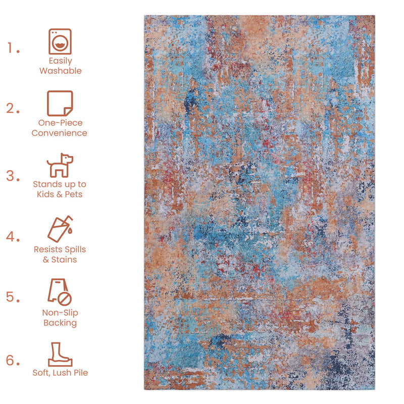 Maval - Stunning Area Rug, Washable