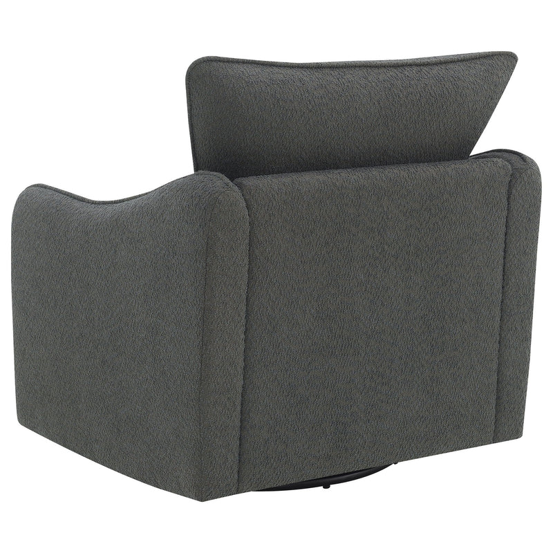 Nikko - Upholstered Swivel Chair - Charcoal