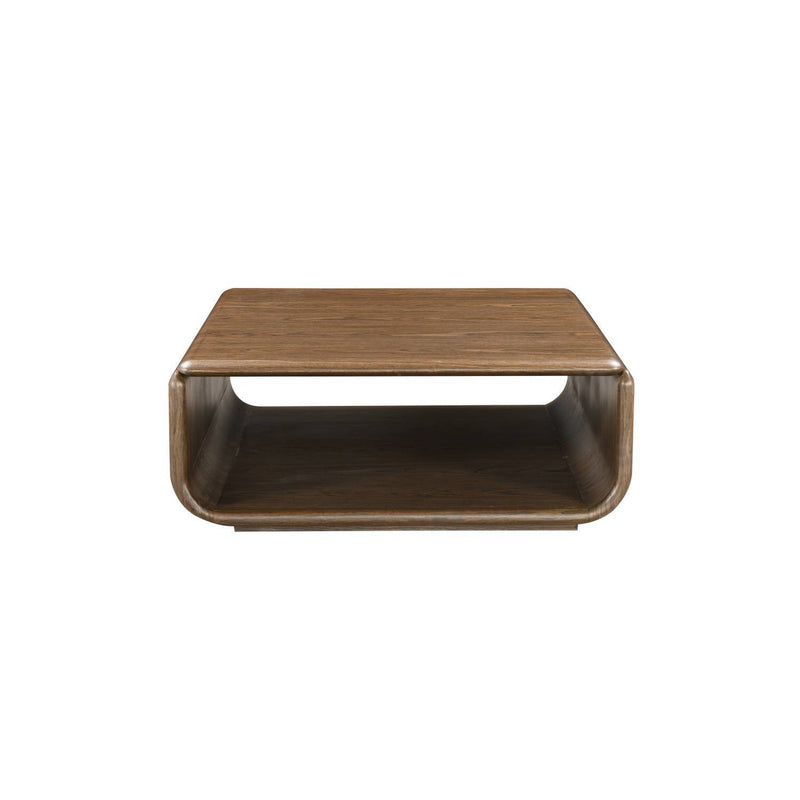 Lanza - Coffee Table With Open Shelf Storage - Dark Walnut