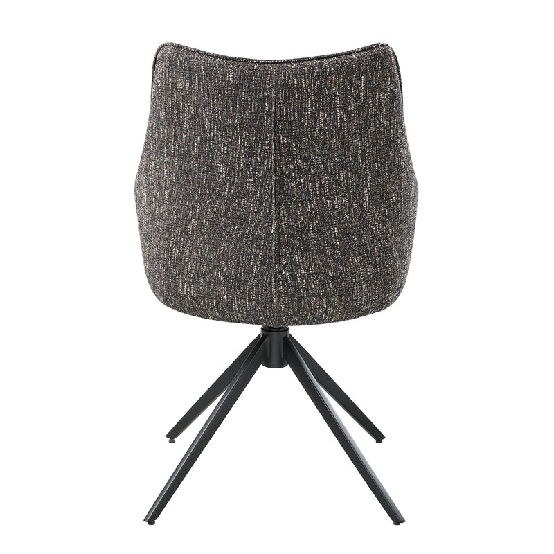 Malika - Side Chair With Swivel (Set of 2) - Brown Gray
