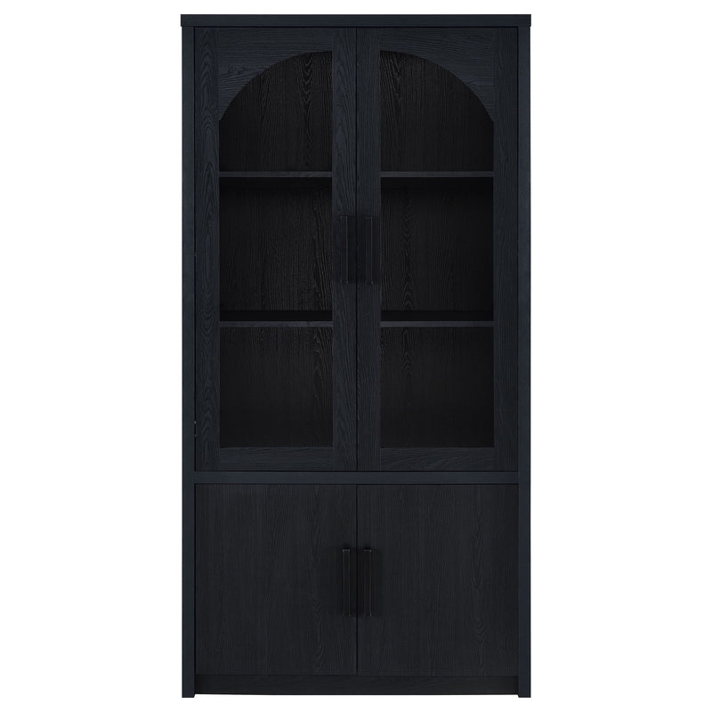 Shayne - 4 Door Display Cabinet With LED Lighting - Black