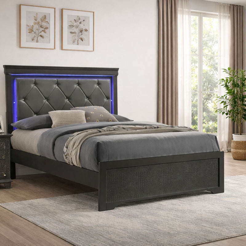 Blaze - Modern Bedroom Set With LED Headboard