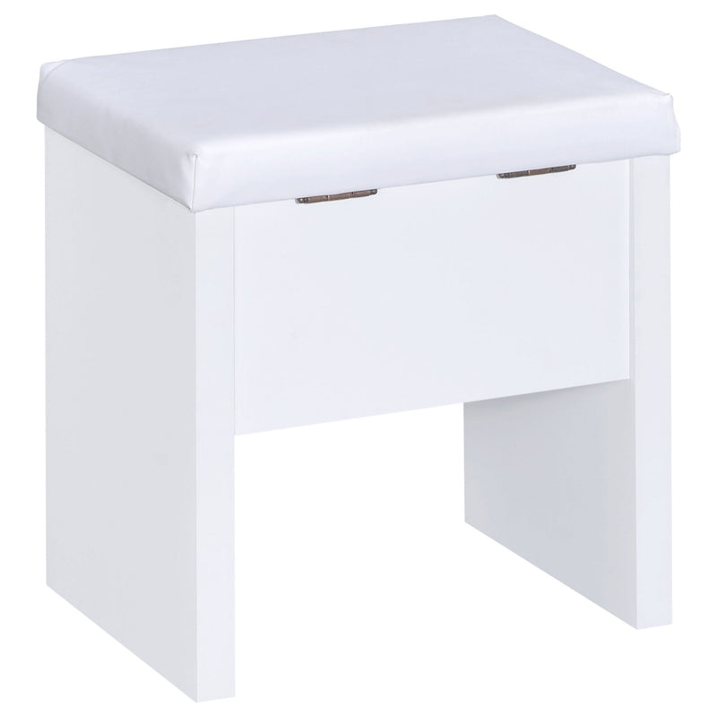 Walsh - Makeup Vanity Table With Mirror And Stool - White