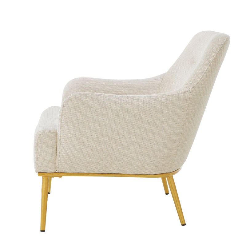 Modern Elegance Accent Chair With Curved Backrest