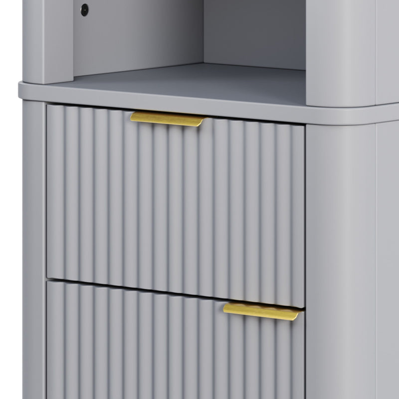 Tall Bathroom Storage Cabinet With Adjustable Shelves And 1 Drawer & Door