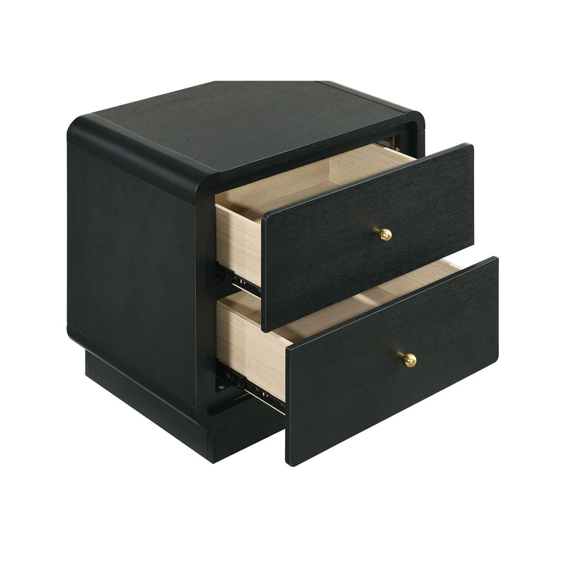 Burton - 2 Drawer Nightstand - Black