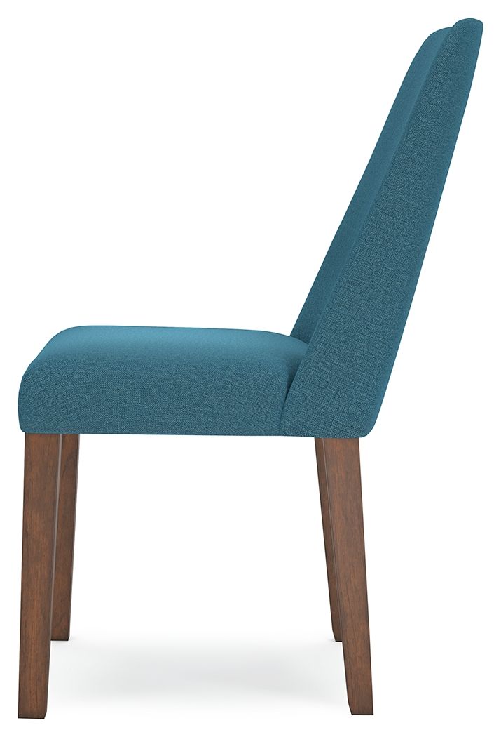Lyncott - Dining Uph Side Chair (Set of 2) - Blue / Brown