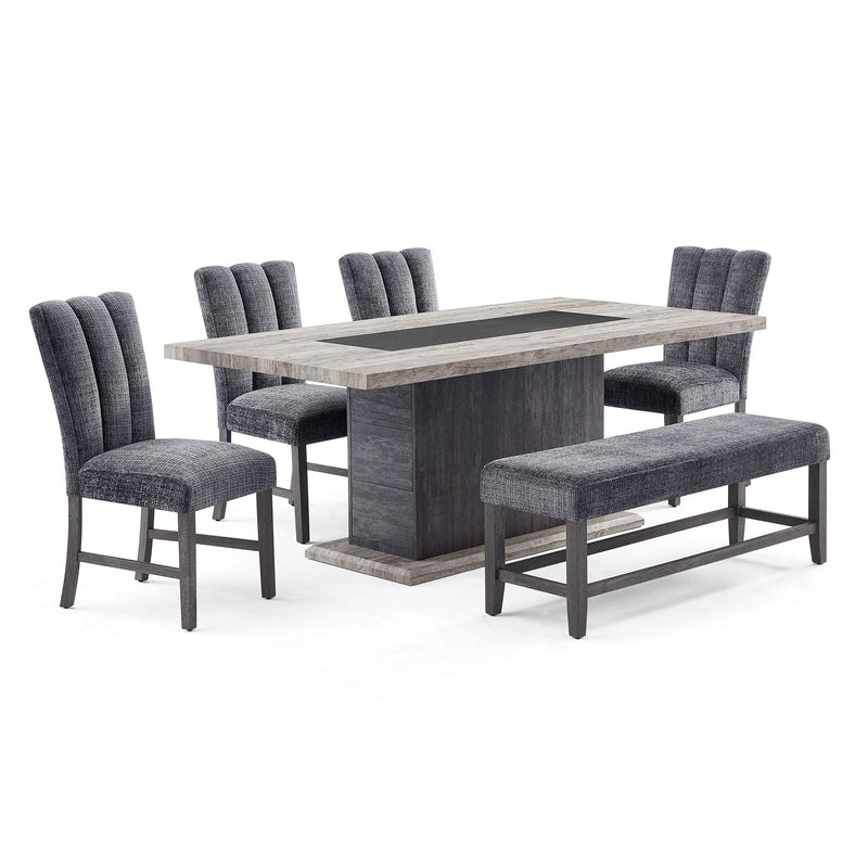 Dining Table, Fits Up To 6 People - Gray