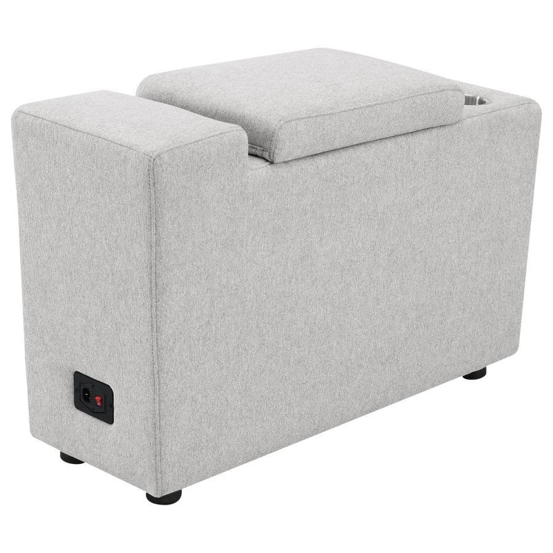 Collins - Upholstered Modular Storage Console - Gray