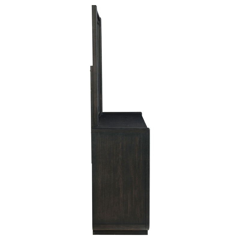 Bangor - 8 Drawer Dresser With Mirror Set - Black