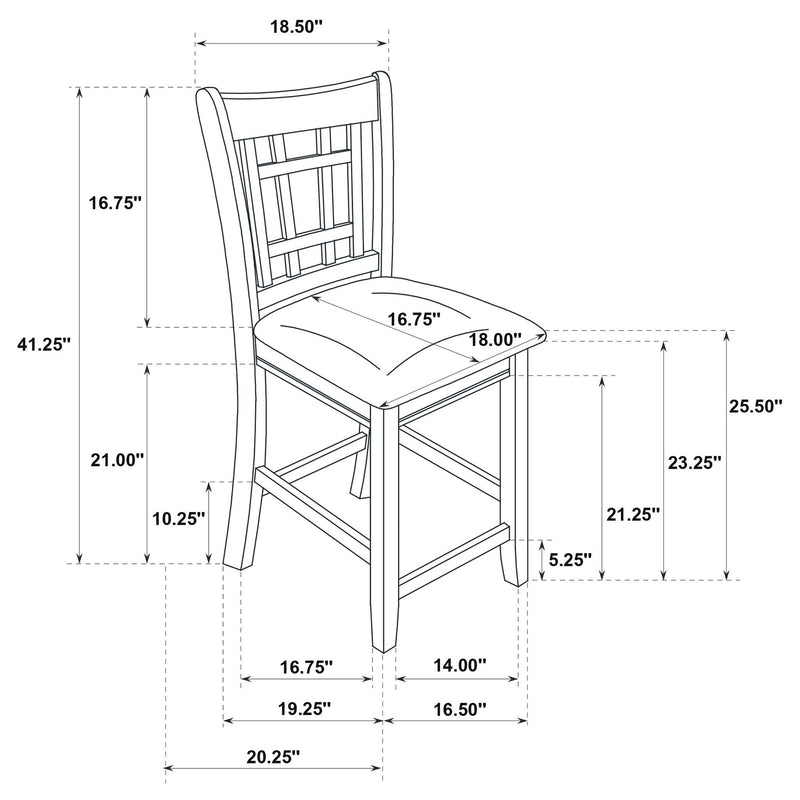Davis - 5 Piece Oval Counter Height Dining Set With Expandable Table - Light Oak