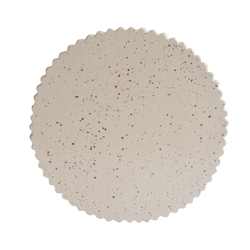 Side Table With Speckled Ribbed Texture