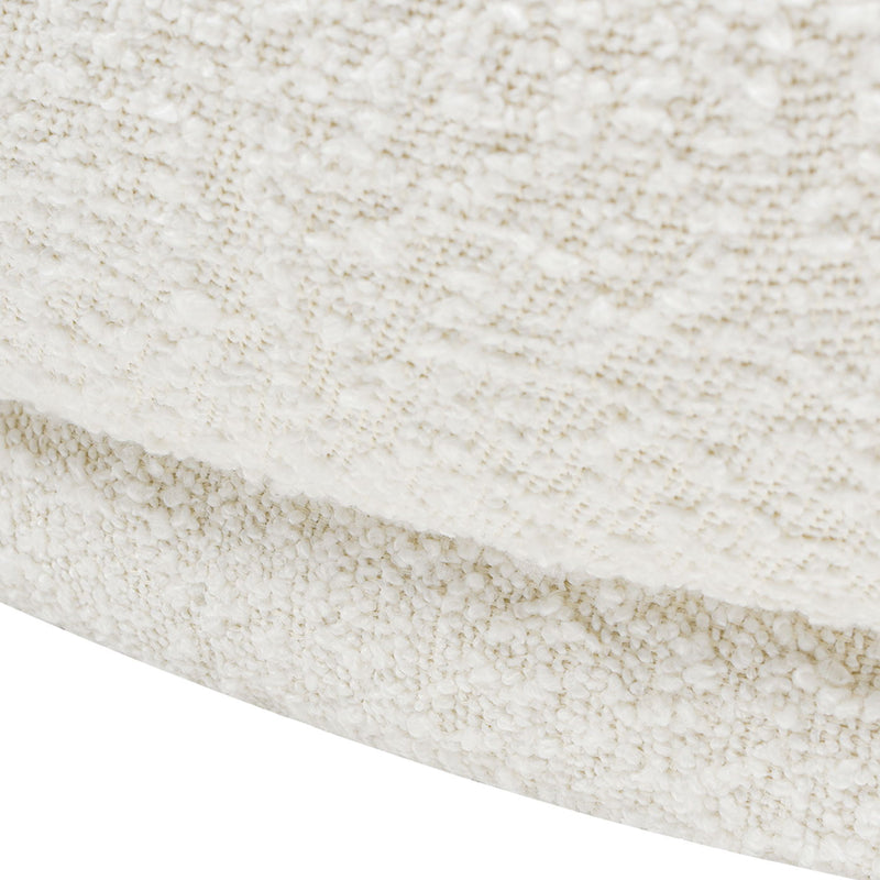 Aire - RAF Modern Rounded Chaise Lounge - Ivory White