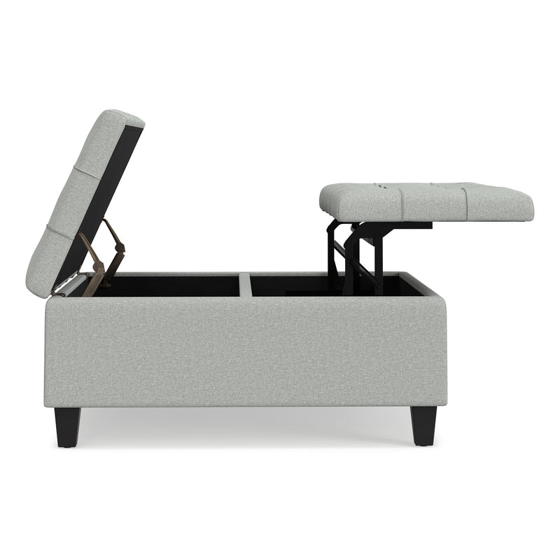 Harrison - Coffee Table Storage Ottoman Lift Top - Stone Gray