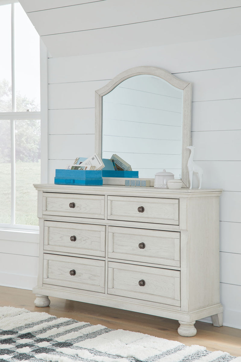 Robbinsdale - Dresser, Mirror - Youth - Antique White