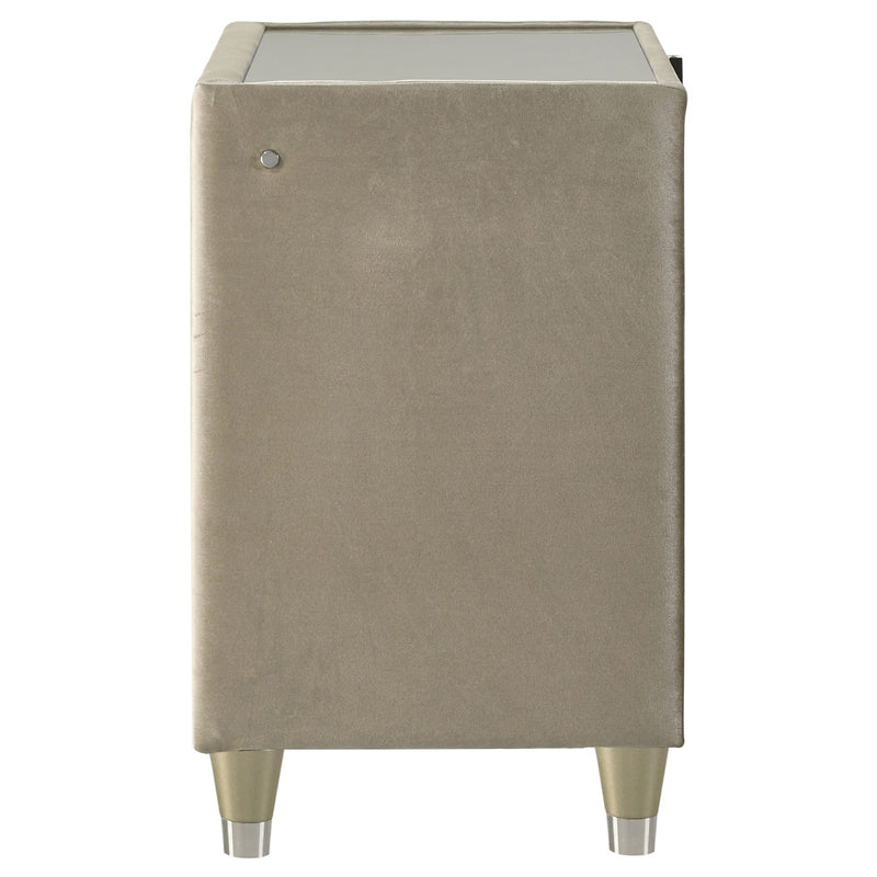 Mika - 2 Drawer LED Nightstand With USB