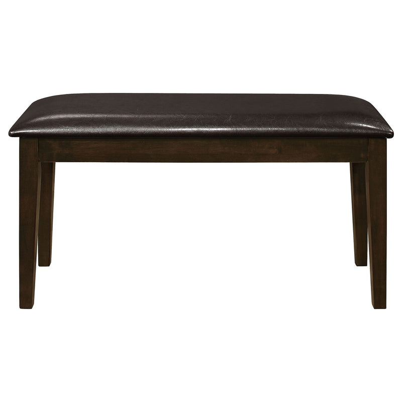 Arvin - 5 Piece Dining Set With Rectangular Table And Bench With Seats - Cappuccino