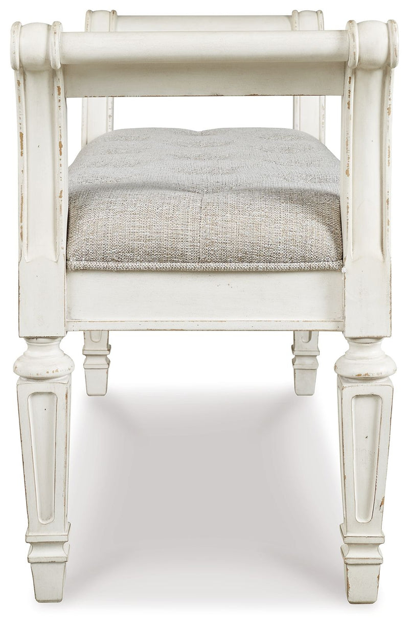 Realyn - Accent Bench - Antique White