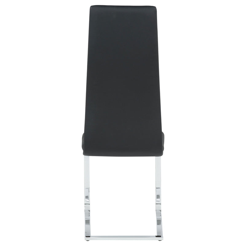 High Back Side Chairs Dining Chairs With Padded Upholstery (Set of 4) - Black