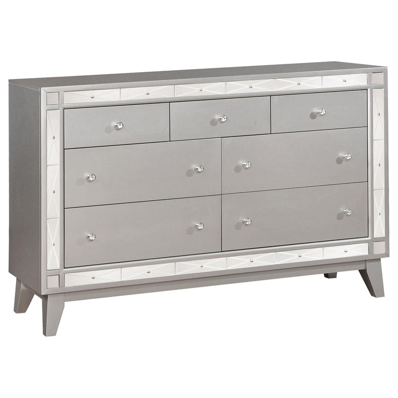 Leighton 7-drawer Dresser Metallic Mercury
