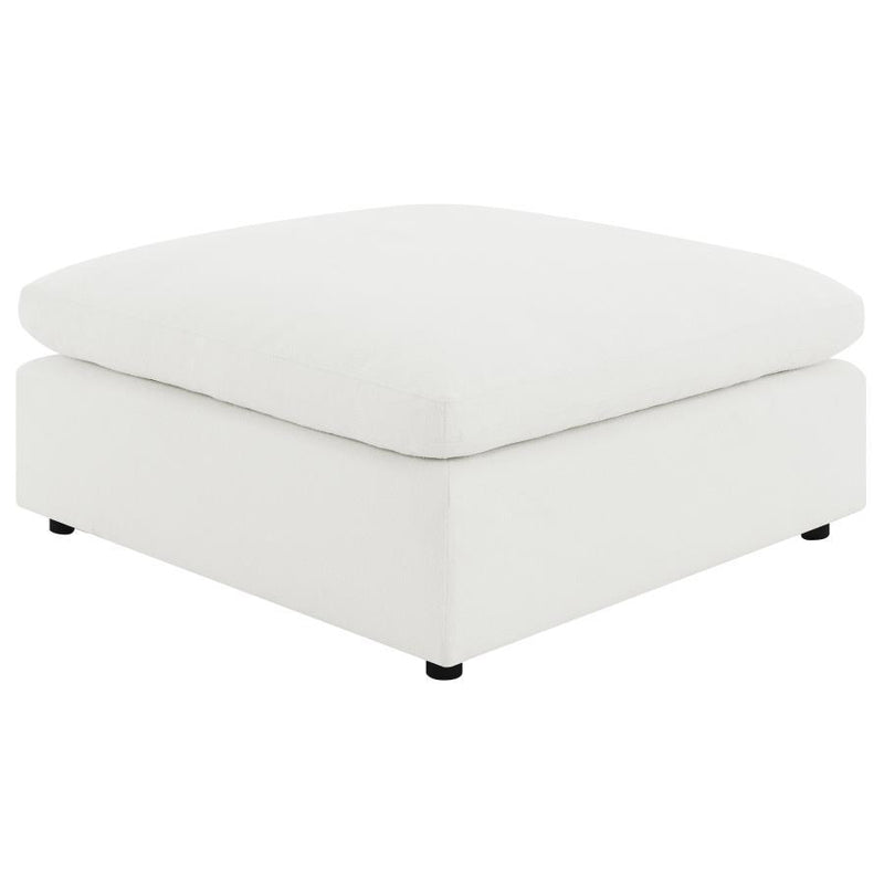 Raleigh - Boucle Upholstered Ottoman - Ivory