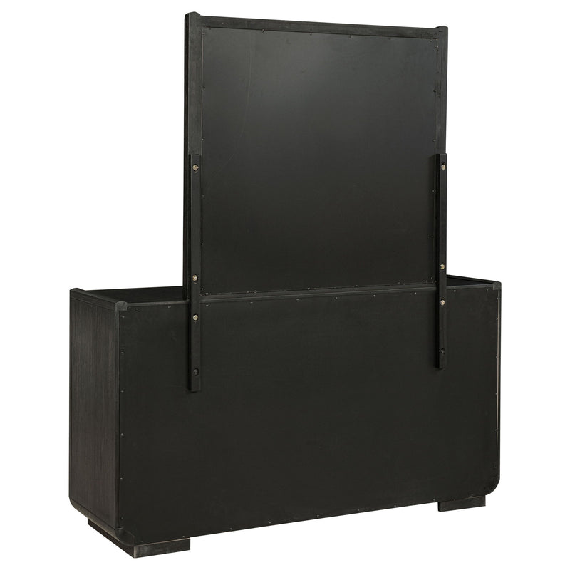Bangor - 8 Drawer Dresser With Mirror Set - Black