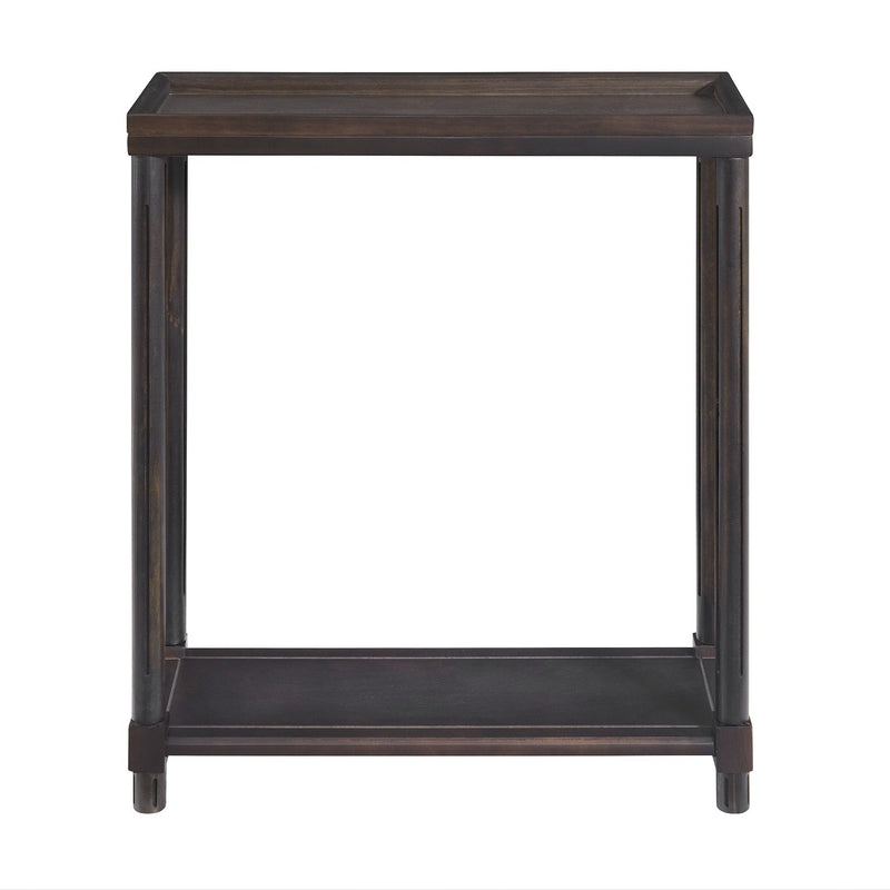 Narrow Side End Tables With Shelf (Set of 2)