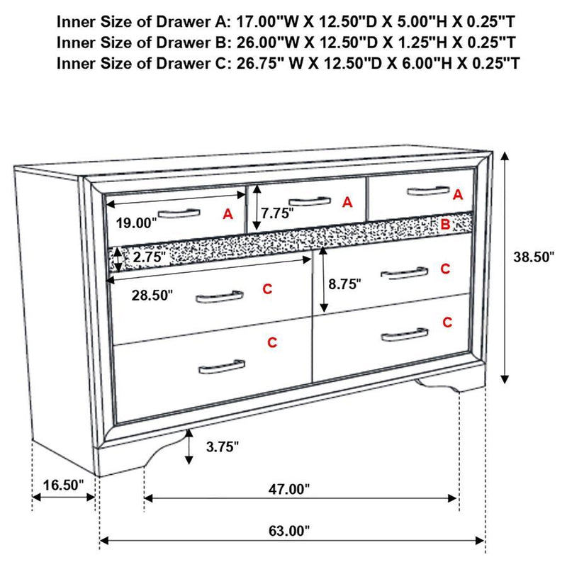 Miranda - 7-Drawer Dresser