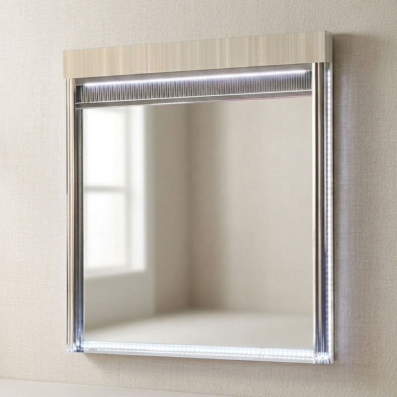 Leonor - Mirror With LED Light Frame - Gray