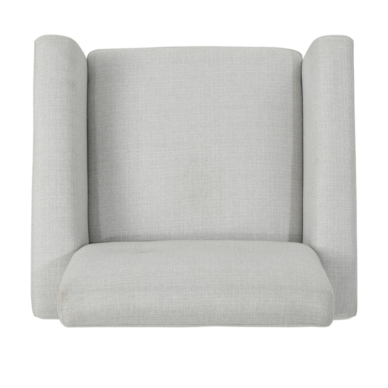 Radiantize - Upholstered Fabric Club Chair With Square-Off Back And Button Tufted