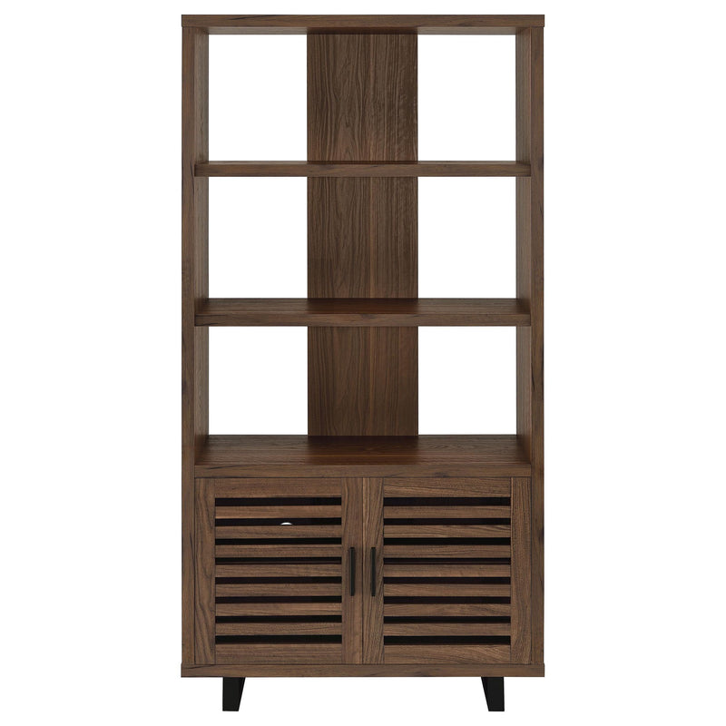 Rodger - 3 Shelf Cabinet Bookcase - Walnut