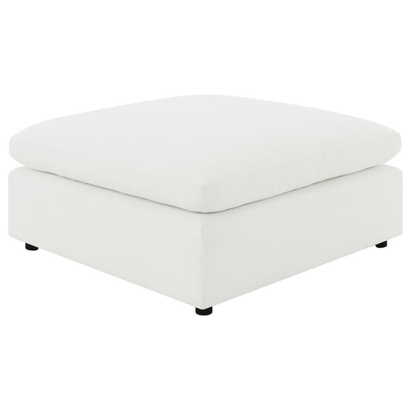 Raleigh - Boucle Upholstered Ottoman - Ivory
