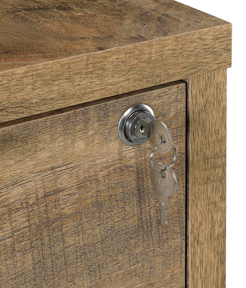 Westpark 3-shelf Bookcase USB and Lockable Drawer Mango