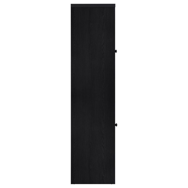 Denison - 67" 2-Door Media Tower Storage Cabinet - Black