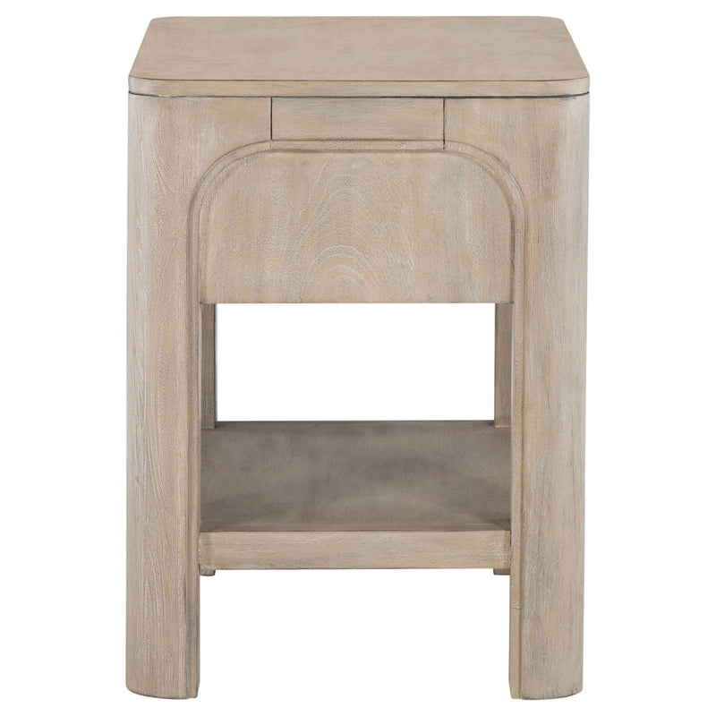 Flores - 1 Drawer Nightstand With Dual USB Ports - Mango Color