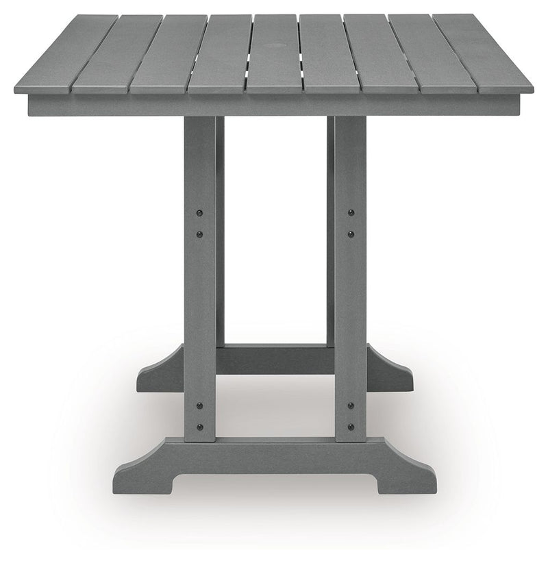 Sanctuary Beach - Square Counter Table With Umbrella Option - Dark Gray
